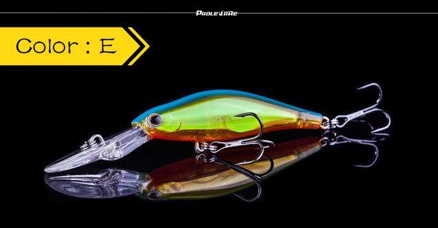 1Pcs 9Cm 7.3G Luminous Floating Laser Minnow Hard Fishing Lures 3D Eyes-PROLEURRE FISHING Store-E-Bargain Bait Box