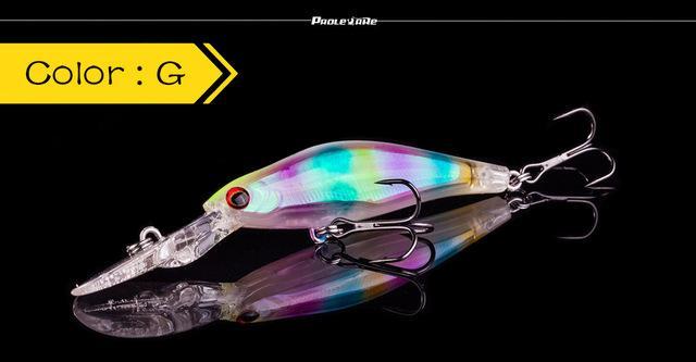1Pcs 9Cm 7.3G Luminous Floating Laser Minnow Hard Fishing Lures 3D Eyes-PROLEURRE FISHING Store-G-Bargain Bait Box