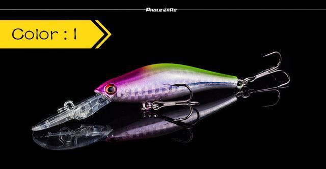 1Pcs 9Cm 7.3G Luminous Floating Laser Minnow Hard Fishing Lures 3D Eyes-PROLEURRE FISHING Store-I-Bargain Bait Box