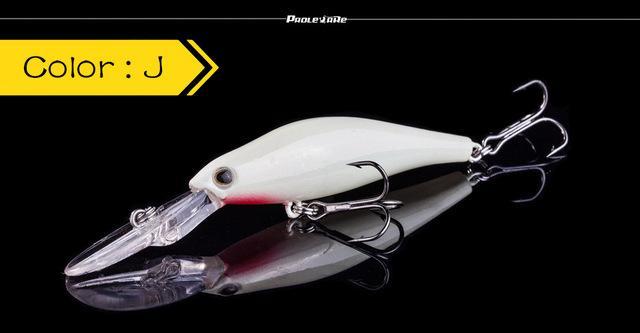 1Pcs 9Cm 7.3G Luminous Floating Laser Minnow Hard Fishing Lures 3D Eyes-PROLEURRE FISHING Store-J-Bargain Bait Box