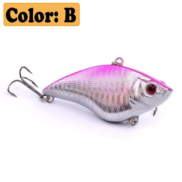 1Pcs Bright Colorful Hard Bait 7.2Cm/17G Minnow Fishing Lures Vib Tackle 3D Fish-WDAIREN fishing gear Store-B-Bargain Bait Box