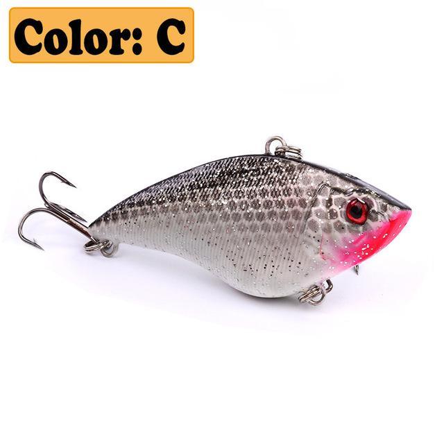 1Pcs Bright Colorful Hard Bait 7.2Cm/17G Minnow Fishing Lures Vib Tackle 3D Fish-WDAIREN fishing gear Store-C-Bargain Bait Box