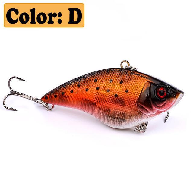 1Pcs Bright Colorful Hard Bait 7.2Cm/17G Minnow Fishing Lures Vib Tackle 3D Fish-WDAIREN fishing gear Store-D-Bargain Bait Box