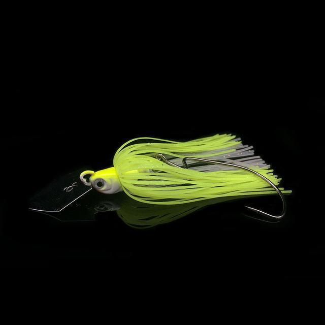 1Pcs Buzz Bait Fishing Lure Lead Head Metal Spoons Spinner Bait Bkk Crank Hook-YPYC Sporting Store-Yellow-Bargain Bait Box