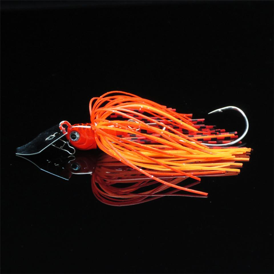 1Pcs Buzz Bait Fishing Lure Lead Head Metal Spoons Spinner Bait Crank Hook 10G-YPYC Sporting Store-Orange-Bargain Bait Box