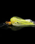 1Pcs Buzz Bait Fishing Lure Lead Head Metal Spoons Spinner Bait Crank Hook 10G-YPYC Sporting Store-Yellow with white-Bargain Bait Box