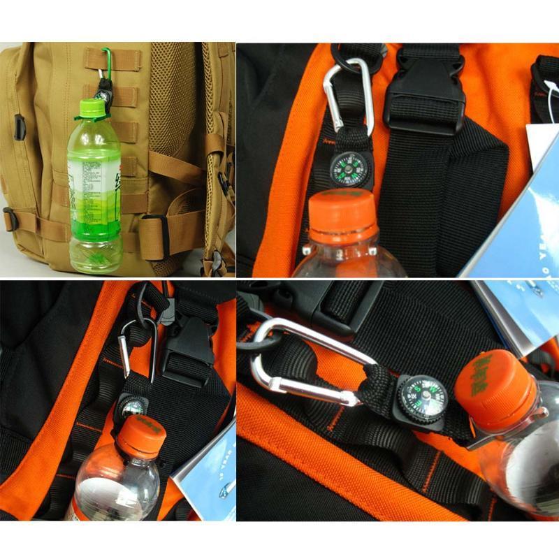 1Pcs Camping Hiking Climbing Water Bottle Holder Clip Carabiner Buckle Hook-easygoing4-Red-Bargain Bait Box