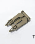 1Pcs Carabiner Clip Buckles Outdoor Survival Edc Multi Tool Molle Strap Backpack-NanYou Outdoor Camping Supplies Store-Tan-Bargain Bait Box