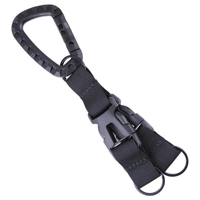 1Pcs Carabiner Nylon Tactical Backpack Belt Buckle Webbing Hook Buckle Hanging-fixcooperate-Black-Bargain Bait Box