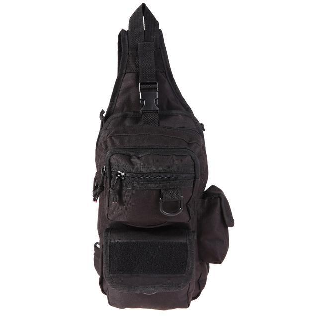 1Pcs Chest Bag With Molle Military Pouch Tactical Shoulder Strap Bag Outdoor-fixcooperate-Black-Bargain Bait Box