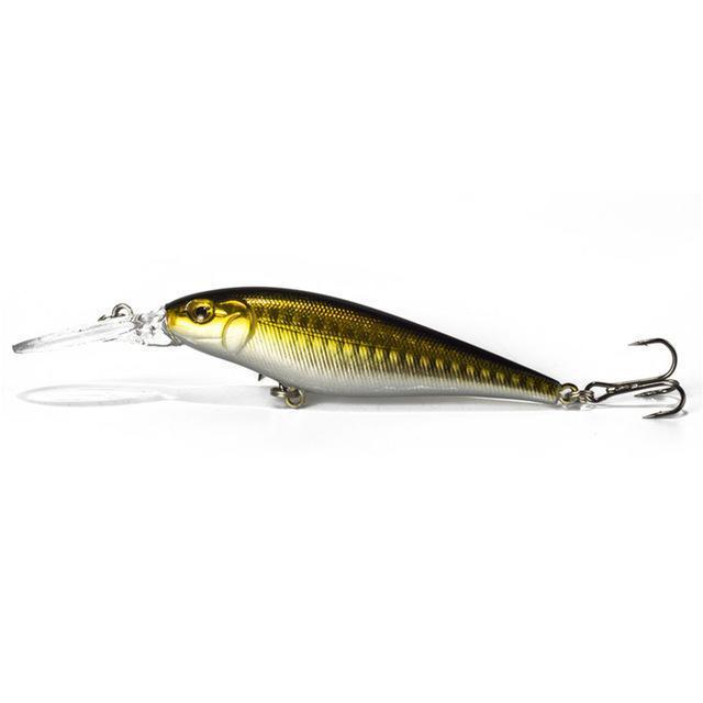 1Pcs Fishing Lure Bait Minnow With Treble Hook Isca Artificial Bass Fishing-Mr. Fish Store-002-Bargain Bait Box