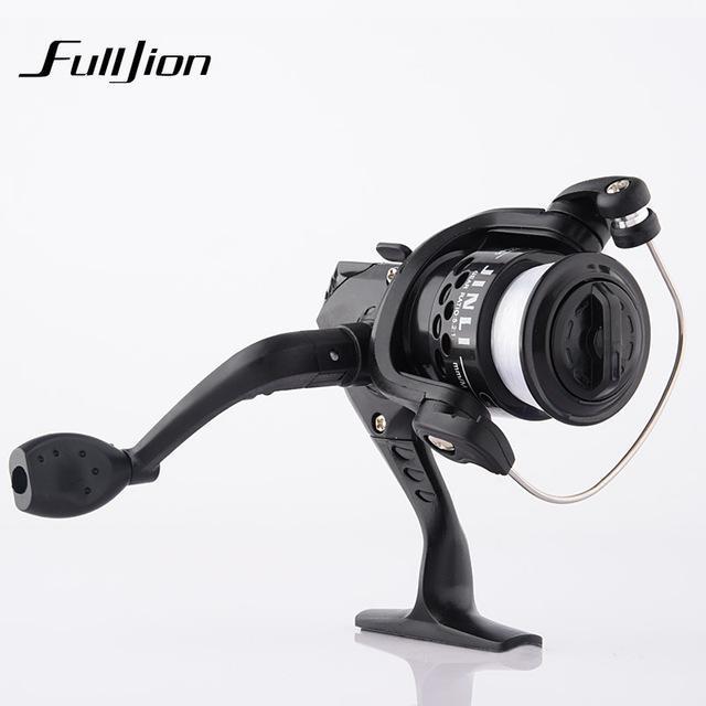 1Pcs Fishing Reels With Fishing Line Bait Casting Reel Aluminum Body Spinning-Ali Fishing Store-Black-With line-Bargain Bait Box