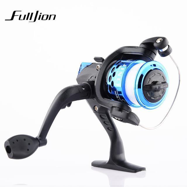 1Pcs Fishing Reels With Fishing Line Bait Casting Reel Aluminum Body Spinning-Ali Fishing Store-Blue-With line-Bargain Bait Box