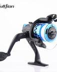 1Pcs Fishing Reels With Fishing Line Bait Casting Reel Aluminum Body Spinning-Ali Fishing Store-Blue-With line-Bargain Bait Box