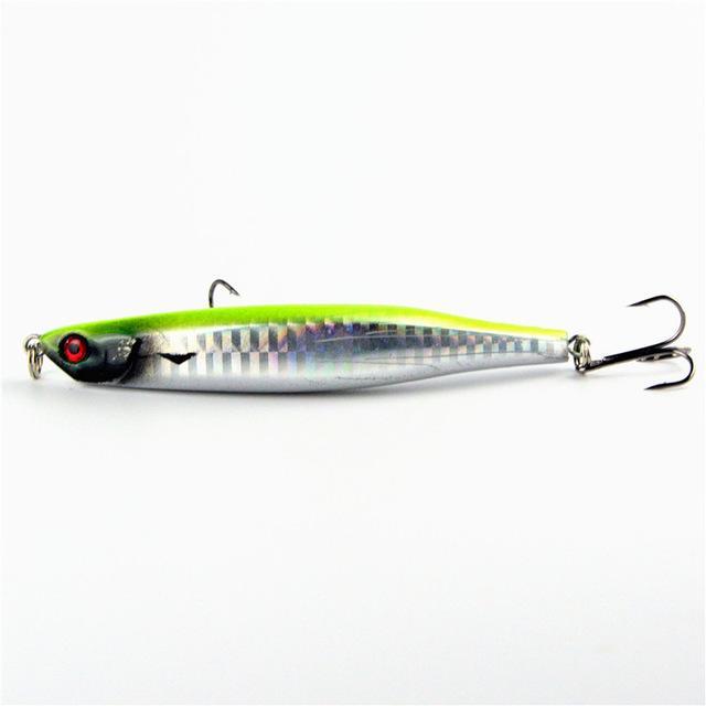 1Pcs Fishing Tackle Hard Minnow Lure Artificial Bait Fishing Lure With 2 Fish-YTQHXY Official Store-C-Bargain Bait Box