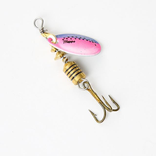 1Pcs Ftk Mepps Spoon Lure Size 0# 1# 2# 3# 4# 5# Fishing Treble Hooks 4 Colors-FTK koko Store-Army Green-Bargain Bait Box