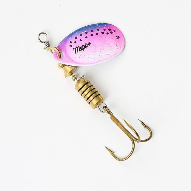 1Pcs Ftk Mepps Spoon Lure Size 0# 1# 2# 3# 4# 5# Fishing Treble Hooks 4 Colors-FTK koko Store-Chocolate-Bargain Bait Box