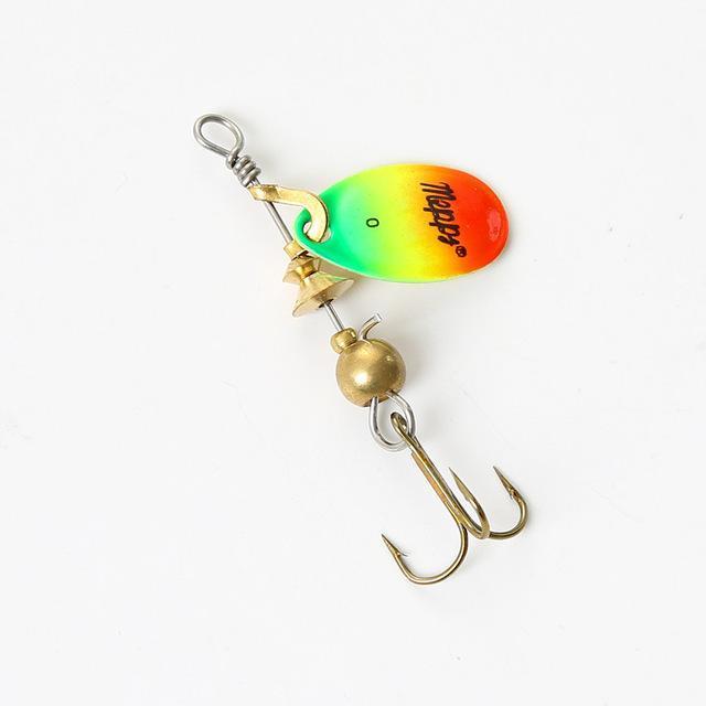 1Pcs Ftk Mepps Spoon Lure Size 0# 1# 2# 3# 4# 5# Fishing Treble Hooks 4 Colors-FTK koko Store-Dark Grey-Bargain Bait Box