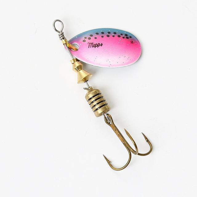 1Pcs Ftk Mepps Spoon Lure Size 0# 1# 2# 3# 4# 5# Fishing Treble Hooks 4 Colors-FTK koko Store-Dark Khaki-Bargain Bait Box