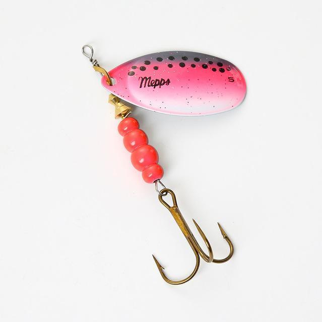 1Pcs Ftk Mepps Spoon Lure Size 0# 1# 2# 3# 4# 5# Fishing Treble Hooks 4 Colors-FTK koko Store-Plum-Bargain Bait Box