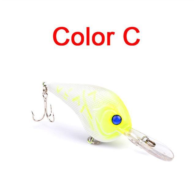 1Pcs Hard Plastic Minnow Lure 9.5Cm/9G 3D Eyes Crankbait Wobbler Artificial Bait-WDAIREN fishing gear Store-C-Bargain Bait Box
