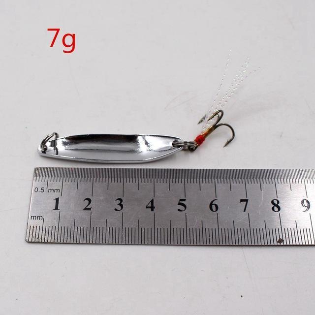 1Pcs High Quality 6 Sizes 5G 7G 10G 13G 18G 21G Sequined Silver Spoon Lure For-Deep Sea Sporting Goods-02-Bargain Bait Box