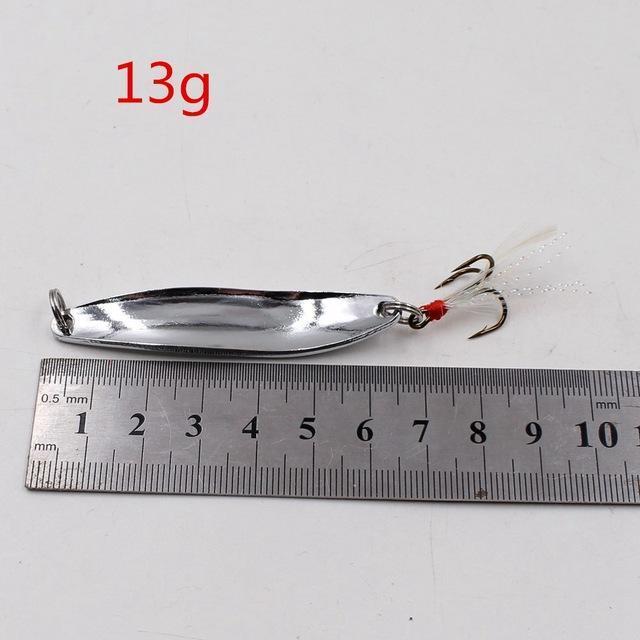 1Pcs High Quality 6 Sizes 5G 7G 10G 13G 18G 21G Sequined Silver Spoon Lure For-Deep Sea Sporting Goods-04-Bargain Bait Box