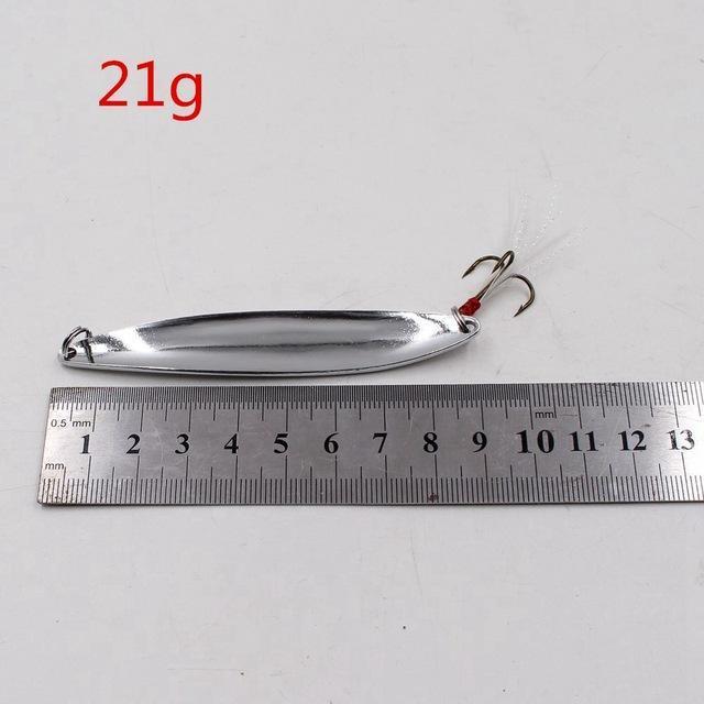 1Pcs High Quality 6 Sizes 5G 7G 10G 13G 18G 21G Sequined Silver Spoon Lure For-Deep Sea Sporting Goods-06-Bargain Bait Box