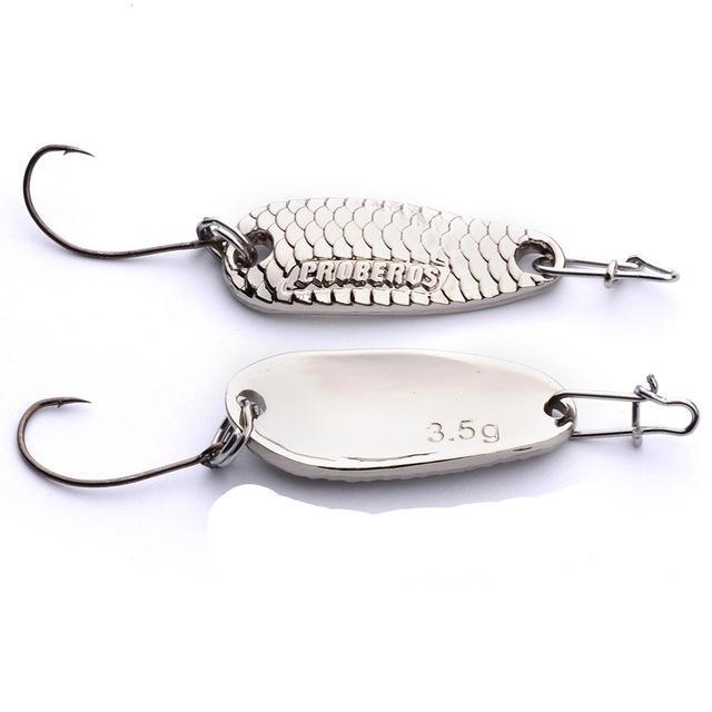 1Pcs High Quality Metal Scales Spoon 2.7Cm 2.5/3.5G 3D Eyes For Attract Sea Carp-Deep Sea Sporting Goods-4 sliver 3point5g-Bargain Bait Box