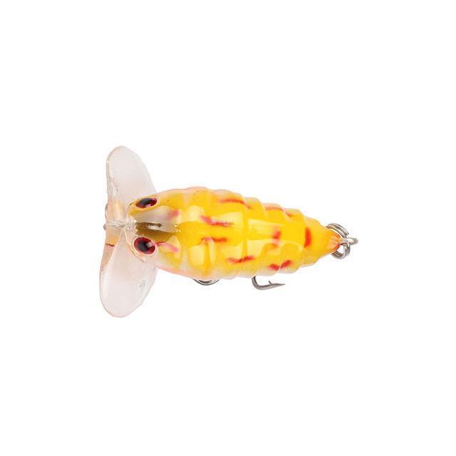 1Pcs Insects Fishing Lure 4Cm 4.2G Fishing Bait Bass Cicada Iscas Artificiais-LooDeel Outdoor Sporting Store-3-Bargain Bait Box