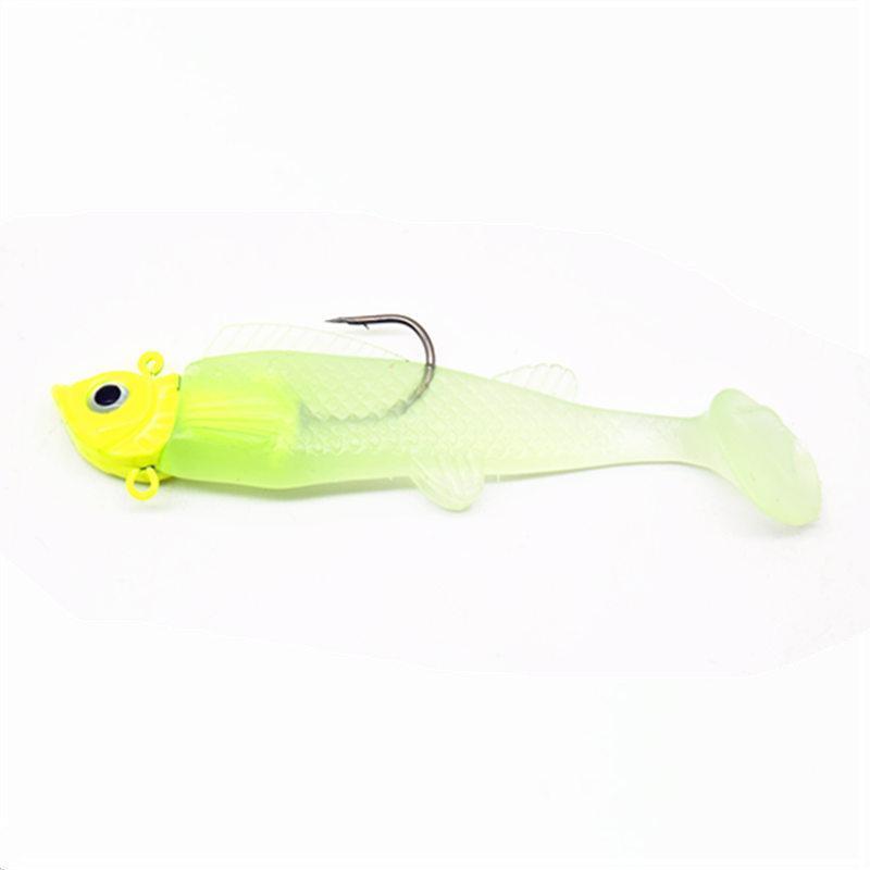 1Pcs Lead Jig Head Fish Tackle Sharp Treble Hook 3D Eyes T Tail Lifelike-WDAIREN KANNI Store-Bargain Bait Box