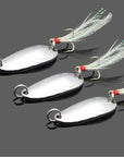 1Pcs Metal 3.4 Cm 3G/5G Gold Sliver Sequins With Feather Fishing Lures Spoon-FISHINAPOT Store-3g gold-Bargain Bait Box