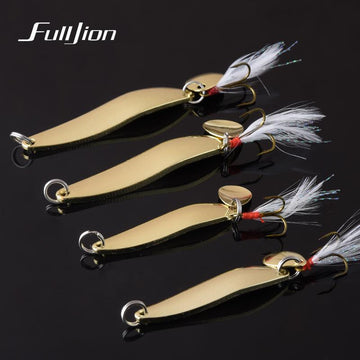 1Pcs Metal Sequins Fishing Lures Spoon Lure Hard Baits With Feather Treble-Ali Fishing Store-Silver 5g-Bargain Bait Box