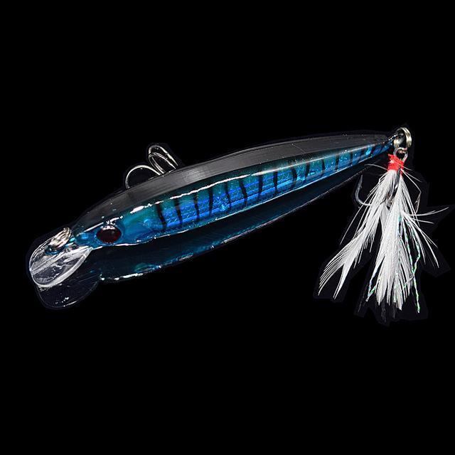 1Pcs Minnow 9Cm 8G Fishing Lure Wobbler With Feather Iscas Artificiais Para-PROLEURRE FISHING Store-C-Bargain Bait Box