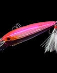 1Pcs Minnow 9Cm 8G Fishing Lure Wobbler With Feather Iscas Artificiais Para-PROLEURRE FISHING Store-F-Bargain Bait Box