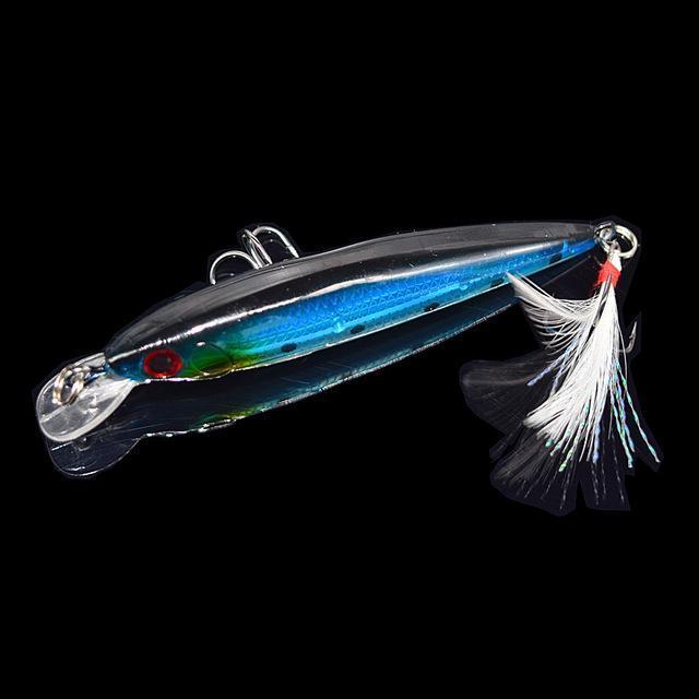 1Pcs Minnow 9Cm 8G Fishing Lure Wobbler With Feather Iscas Artificiais Para-PROLEURRE FISHING Store-G-Bargain Bait Box