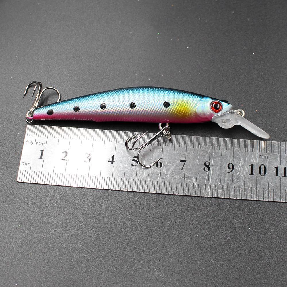 1Pcs Minnow Bait 6 Color 10.5Cm 9.54G Crank Lures Bass Fishing Bait Lifelike-Global fishing gear shop Store-White-Bargain Bait Box