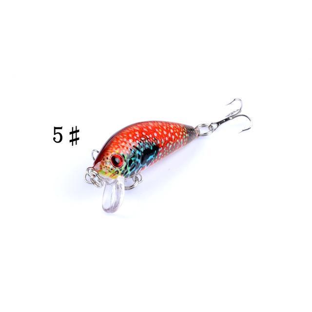 1Pcs Minnow Fishing Lure 5Cm 3.8G Artificial Bait Fishing Lurestackle Tool Crank-YPYC Sporting Store-005-Bargain Bait Box