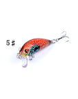 1Pcs Minnow Fishing Lure 5Cm 3.8G Artificial Bait Fishing Lurestackle Tool Crank-YPYC Sporting Store-005-Bargain Bait Box