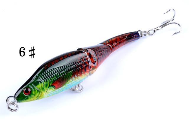 1Pcs Minnow Hard Bionic 3D Eyes Painted Bait 6# Hook Wobblers Swim Fishing-AOLIFE Sporting Store-6-Bargain Bait Box