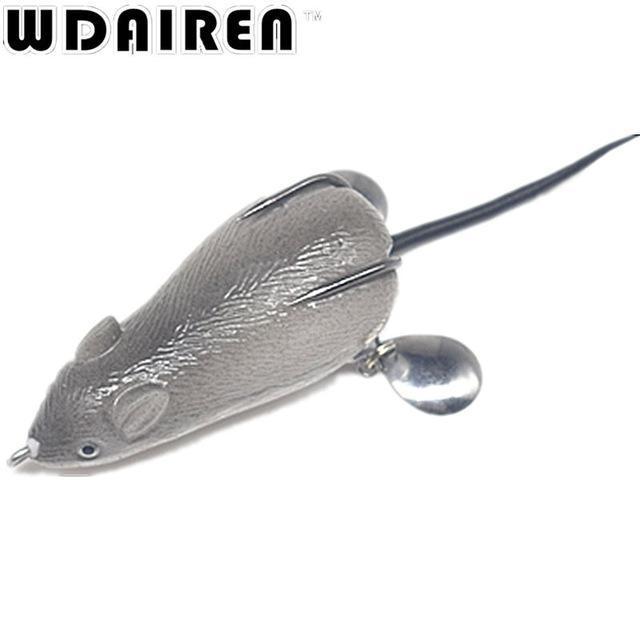 1Pcs Mouse Lure 7Cm 17.5G Fishing Lures Treble Hooks Top Water Ray Frog-WDAIREN fishing gear Store-Bargain Bait Box