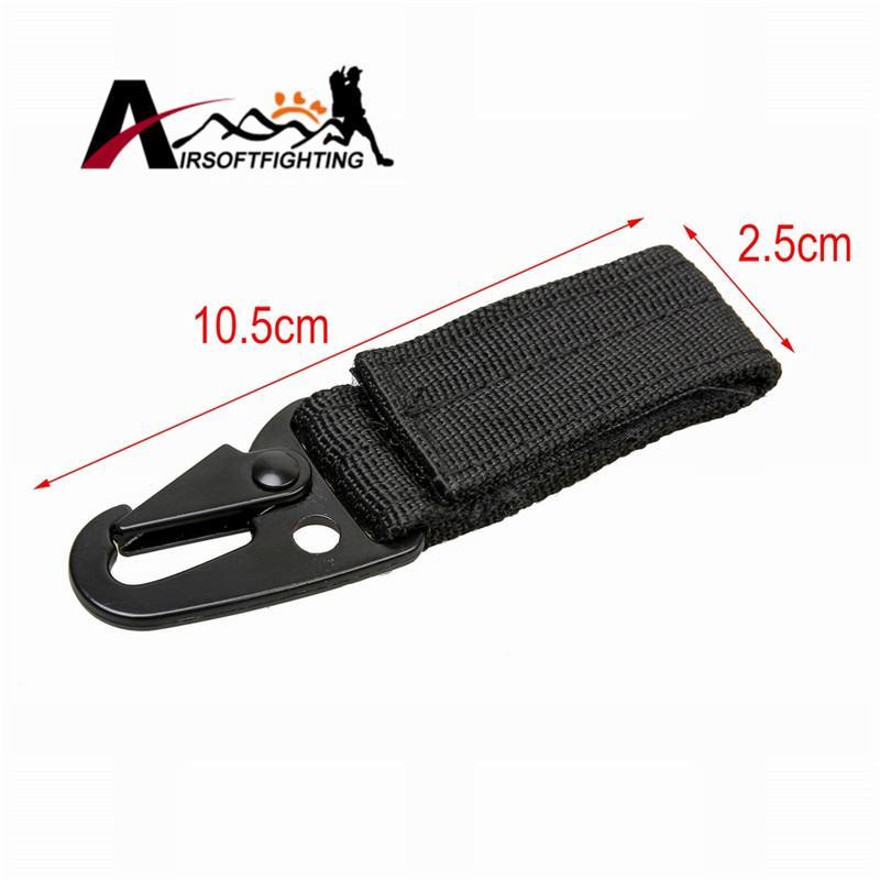 1Pcs Olecranon Shape Tactical Molle Nylon Carabiner Hook Buckles With Key Ring-Airsoftfighting-Bargain Bait Box