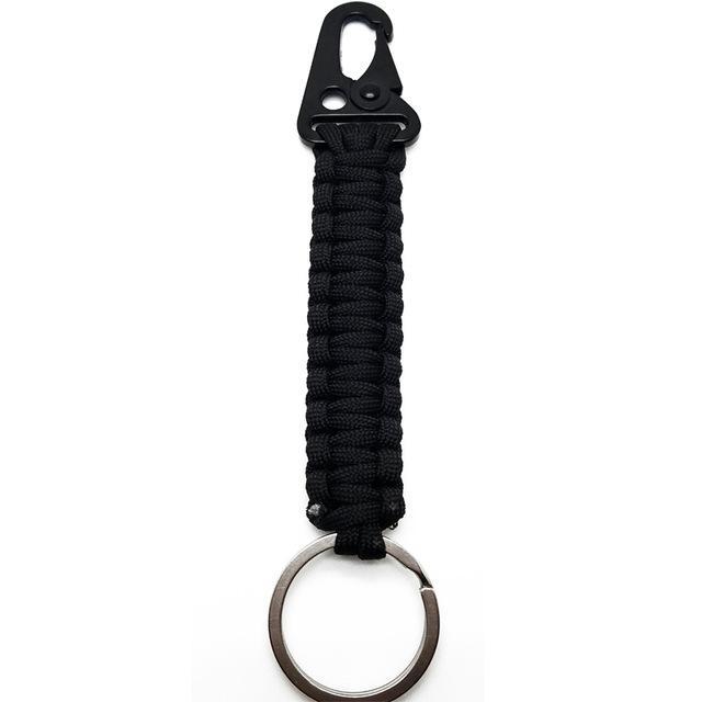 1Pcs Outdoor Survival Kit Parachute Cord Keychain Military Emergency Paracord-NO limite Store-Black-Bargain Bait Box