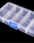 1Pcs Plastic Clear Fishing Track Box With 10 Compartments Convenient Fishing-WDAIREN KANNI Store-Bargain Bait Box