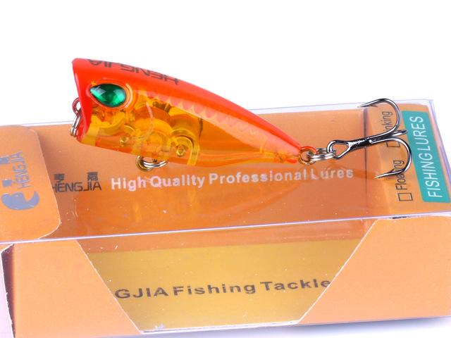 1Pcs Popper 4Cm 3.5G Colorful Lifelike Swimbait Hard Bass Bait Hooks Fishing S-Top Water Baits-Bargain Bait Box-4-Bargain Bait Box