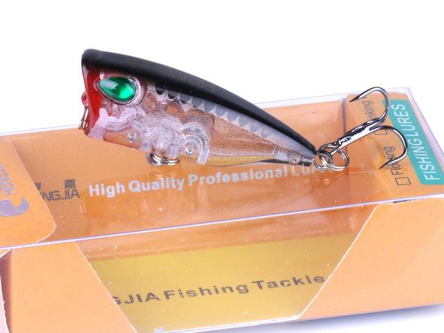 1Pcs Popper 4Cm 3.5G Colorful Lifelike Swimbait Hard Bass Bait Hooks Fishing S-Top Water Baits-Bargain Bait Box-8-Bargain Bait Box