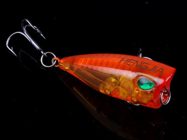1Pcs Popper Lure Hard Plastic Bait 10# Hook Fishing S Colorful Swimbait 4Cm 3.5G-Top Water Baits-Bargain Bait Box-4-Bargain Bait Box