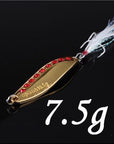 1Pcs Silver/Golden 7.5G 10.5G 15G 20G Alloy Fishing Spoon Lures Hard Bait-SHUNMIER Official Store-Burgundy-Bargain Bait Box