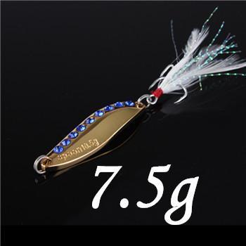 1Pcs Silver/Golden 7.5G 10.5G 15G 20G Alloy Fishing Spoon Lures Hard Bait-SHUNMIER Official Store-fish-Bargain Bait Box