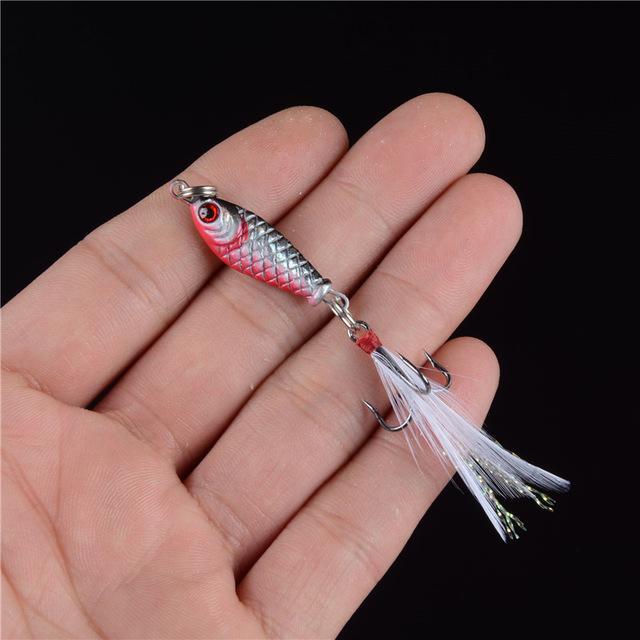1Pcs Small Minnow Metal Fishing Crankbait Lure 3D Eyes Baits Artificial Bait-Lingyue Fishing Tackle Co.,Ltd-C2-Bargain Bait Box